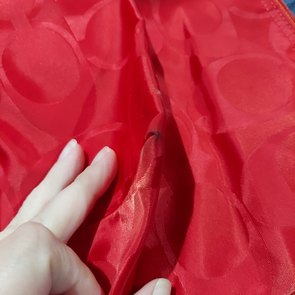 Coach Nylon Packable Weekender Bag - RED ❤ - Picture 5 of 15